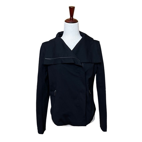 BLANK NYC Scuba Knit Moto Jacket. Revolve. Rayon Spandex Black Size M #926 - Picture 5 of 10